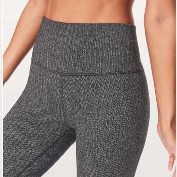 Lululemon Wunder Under Hi-Rise 7/8 Tight 25" Herringbone Black 21355 - Picture 5 of 15